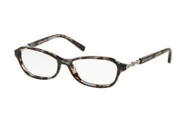 Image of Michael Kors MK8019F Eyeglass Frames 3107-53 - Black Tortoise/Silver Frame