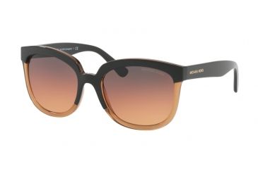 Image of Michael Kors PALMA MK2060 Single Vision Prescription Sunglasses MK2060-3319H4-55 - Lens Diameter 55 mm, Frame Color Black/amber Crystal
