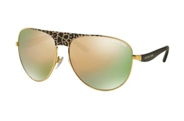 Image of Michael Kors SADIE II MK1006 Progressive Prescription Sunglasses MK1006-1057R5-62 - Lens Diameter 62 mm, Frame Color Black Gold Leopard/black