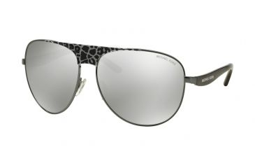 Image of Michael Kors SADIE II MK1006 Progressive Prescription Sunglasses MK1006-10586G-62 - Lens Diameter 62 mm, Frame Color Gunmetal Black Leopard/black