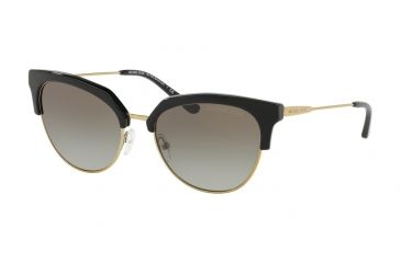 Image of Michael Kors SAVANNAH MK1033 Progressive Prescription Sunglasses, 54mm, Black/shiny Pale Gold-tone, MK1033-32698E-54-PRO