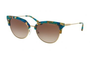 Image of Michael Kors SAVANNAH MK1033 Progressive Prescription Sunglasses MK1033-334413-54 - Lens Diameter 54 mm, Frame Color Teal Mosaic/shiny Pale Gold-to