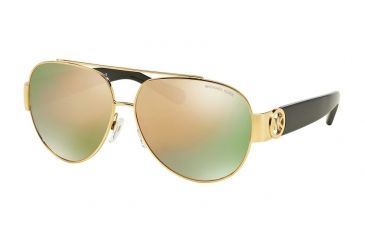 Image of Michael Kors TABITHA II MK5012 Single Vision Prescription Sunglasses MK5012-1065R5-59 - Lens Diameter 59 mm, Frame Color Gold Black/black