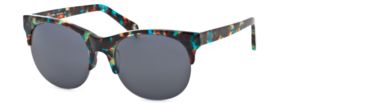 Image of Michael Stars MS Retro Fave SEMS RETR06 Progressive Prescription Sunglasses SEMS RETR065545 BL - Frame Color Denim, Lens Diameter 59 mm