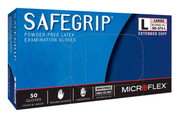 Image of Microflex Safegrip Powder-Free Latex Gloves, Microflex SG-375-L, Pack