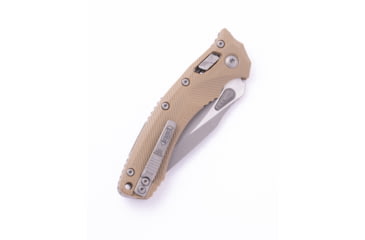 Image of Microtech Amphibian Apocalyptic Fluted Standard 3.875in Folding Knife, Manual Folder, Tan, 137RL-10APFLGTTA