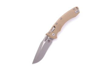 Image of Microtech Amphibian Apocalyptic Fluted Standard 3.875in Folding Knife, Manual Folder, Tan, 137RL-10APFLGTTA