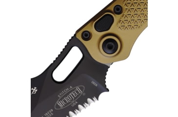 Image of Microtech Auto Stitch Button Lock Tan, MCT1692TA