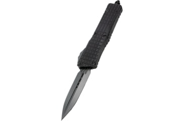 Image of Microtech Combat Troodon Delta Frag Shadow Fluted DLC Hareware Nickel Boron Internals 3.8in Folding Knife, Black, 142-1CT-DSH