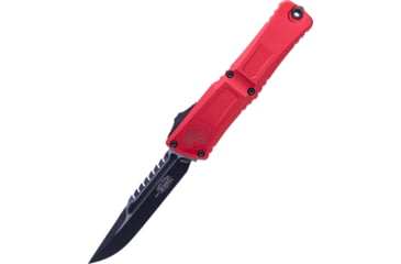 Image of Microtech Combat Troodon Gen III Interceptor Black Standard Signature Series 4in Folding Knife, Red, 1217-1RDS