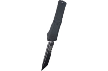 Image of Microtech Combat Troodon Gen III T/E Tactical Partial Serrated 4in Folding Knife, Black, 1144-2T