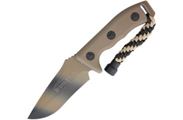 Image of Microtech Currahee S/E Fixed Blade Knife, 4.5in, Standard Edge, Tan Synthetic Handle MCT1021TC