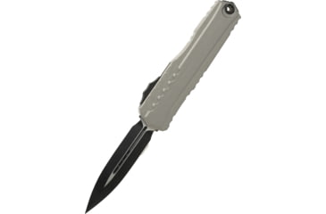 Image of Microtech Cypher II D/E Standard 3.55in Folding Knife, Black, Natural Clear, 1242-1NC