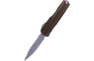 Image of Microtech Cypher II D/E Standard 3.55in Folding Knife, Od Green Apocalyptic, 1242-12APOD