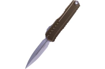 Image of Microtech Cypher II D/E Standard 3.55in Folding Knife, Od Green Stonewash, 1242-10OD