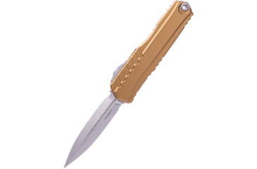 Image of Microtech Cypher II D/E Standard 3.55in Folding Knife, Tan, 1242-10TA