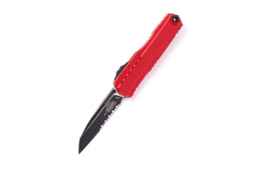 Image of Microtech Cypher II S/E P/S Automatic Folding Knife, 3.55in, M390MK Steel, Red/Black, 1241-2RD