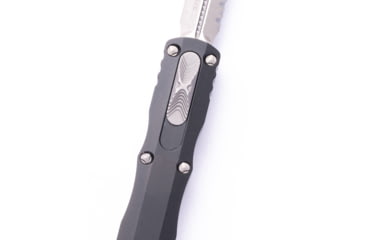 Image of Microtech Dirac D/E Apocalyptic Standard Full Serration 2.875in OTF Automatic Folding Knife, Black, 225-12AP