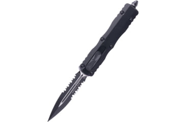 Image of Microtech DIRAC D/E BLACK STD PARTIAL SERRATION TACTICAL, Black, 225-2T