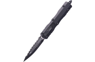 Image of Microtech Dirac D/E Tactical Standard Full Serration 2.875in Folding Knife, Black, 225-3T