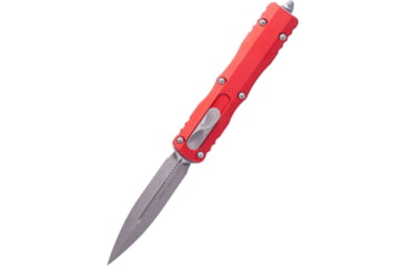 Image of Microtech Dirac Delta D/E Apocalyptic Standard 3.75in Folding Knife, Red, 227-10APRD