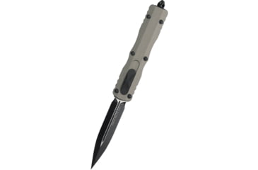 Image of Microtech Dirac Delta D/E Black Standard 3.75in Folding Knife, Natural Clear, 227-1NC