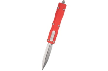 Image of Microtech Dirac Delta D/E Black Standard 3.75in Folding Knife, Red, 227-1RD