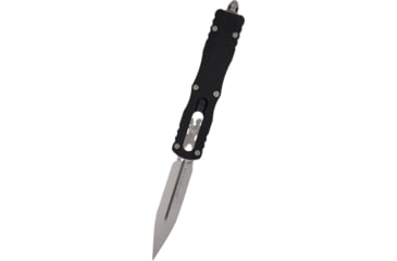 Image of Microtech Dirac Delta D/E Stonewash Standard 3.75in Folding Knife, Black, 227-10