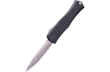 Image of Microtech Hera II D/E Apocalyptic Full Serrated 4.01in Folding Knife, Black, 1702-12AP