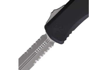Image of Microtech Hera II D/E Apocalyptic Partial Serrated 4.01in Folding Knife, Black, 1702-11AP