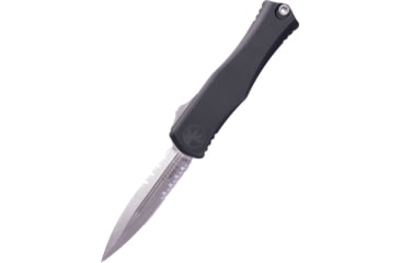 Image of Microtech Hera II D/E Stonewash Partial Serrated 4.01in Folding Knife, Black, 1702-11