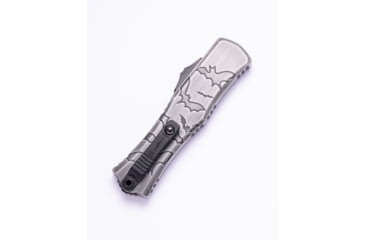 Image of Microtech Hera II Mini D/E Signature Series Brushed Metal Standard 2.9in Folding Knife, Bats, 1702M-1BMHWBAS