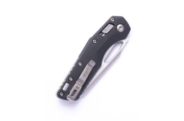 Image of Microtech MSI S/E Fluted G-10 Stonewash Partial Serrated 3.88in Folding Knife, Black, 210-11FLGTBK