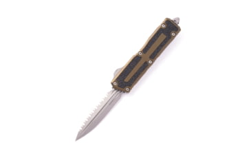 Image of Microtech Scarab II Gen III D/E Apocalyptic Full Serrate 3.95in Automatic Folding Knife, Double-Action OTF, OD Green, 1280-12APOD