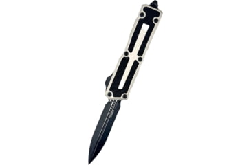 Image of Microtech Scarab II Gen III D/E Black Standard 3.95in Folding Knife, Natural Clear, 1280-1NC