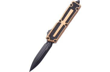 Image of Microtech Scarab II Gen III D/E Black Standard 3.95in Folding Knife, Tan, 1280-1TA
