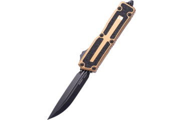 Image of Microtech Scarab II Gen III D/E-S Standard 3.95in Folding Knife, Black, Tan, 1180-1TA