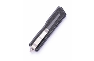 Image of Microtech Scarab II Gen III D/E Stonewash Part Serrate 3.95in Folding Knife, Black, 1280-11
