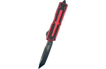 Image of Microtech Scarab II Gen III T/E Black Standard 3.95in Folding Knife, Red, 1279-1RD