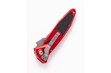 Image of Microtech Soc Elite S/E-A Stonewash Part Serrated 4.05in Automatic Folding Knife, Automatic Folder, Red, 160A-11RD