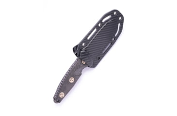 Image of Microtech Socom Alpha Mini T/E Black DLC Carbon Fiber Signature Series 3.75in Fixed Knife, Black, 114M-1DLCCFS