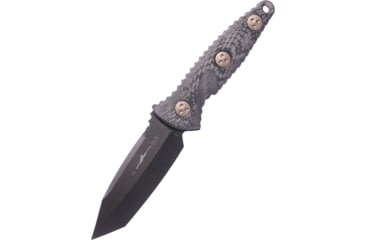 Image of Microtech Socom Alpha Mini T/E Black DLC Carbon Fiber Signature Series 3.75in Fixed Knife, Black, 114M-1DLCCFS