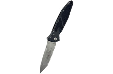 Image of Microtech Socom Elite Manual F/S T/E Folding Knife, 4in, M390 Steel, Apocalyptic, Tanto Blade, Aluminum, Black Handle, 161-12AP