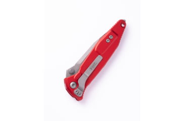Image of Microtech Socom Elite S/E Apocalyptic Part Serrate 4in Folding Knife, Manual Folder, Red, 160-11APRD