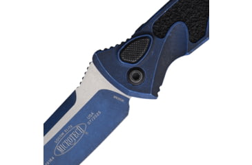 Image of Microtech Socom Elite S/E Auto Standard Weather 4.05in Automatic Folding Knife, Blue/Black, 160A-1WBL