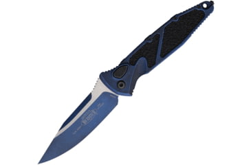 Image of Microtech Socom Elite S/E Auto Standard Weather 4.05in Automatic Folding Knife, Blue/Black, 160A-1WBL