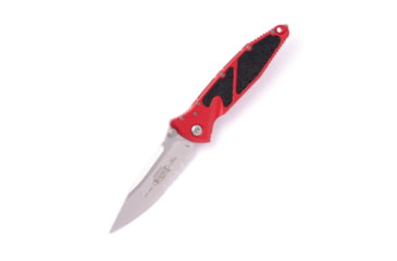 Image of Microtech Socom Elite S/E Stonewash Part Serrate 4in Folding Knife, Manual Folder, Red, 160-11RD