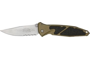 Image of Microtech SOCOM Elite SE Folding Knife, Tan Handle, Stonewash Combo MT160-11TA