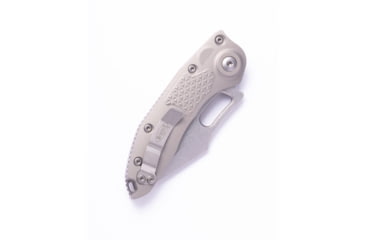 Image of Microtech Stitch Auto S/E Stonewash Part Serrate 3.75in Folding Knife, Natural Clear, 169-11NC