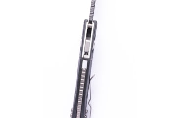 Image of Microtech Stitch Ram Lok S/E Black Full Serrate Fluted G-10 3.71in Folding Knife, Black, 169RL-3FLGTBK